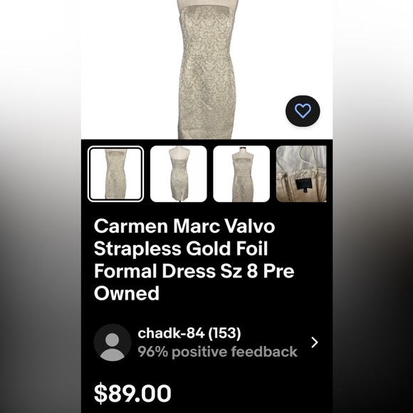 CARMEN MARC
VALVO Sparkly Strapless Dress 10 - Picture 11 of 11
